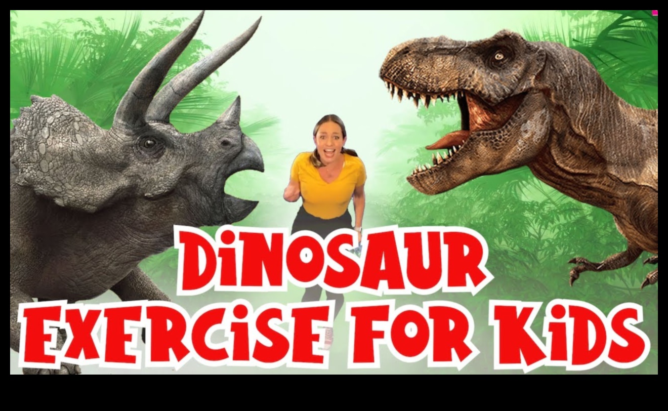 Descoperirea dinozaurilor: exerciții pentru copii roaring pentru Dino Fitness